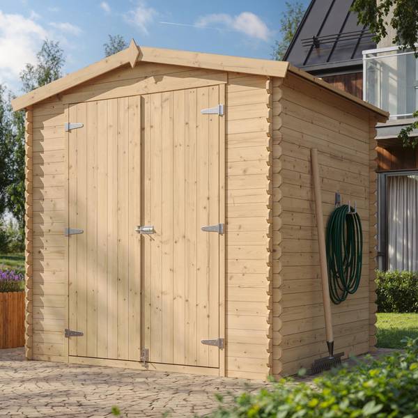Gartenhaus M343C1 Beige - Fichte - 188 x 218 x 188 cm