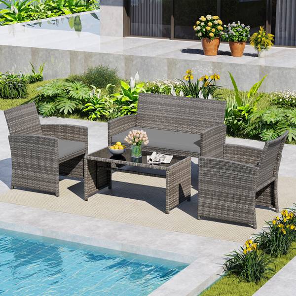 Gartenmöbel Set TI96951 4-tlg. Grau