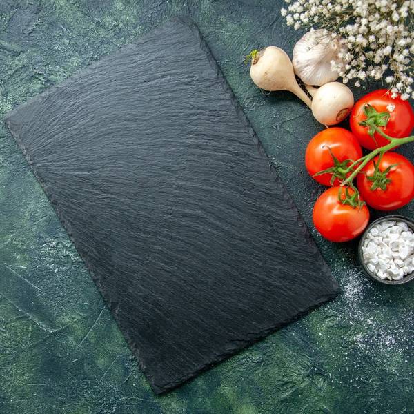 Serviertablett 4er Set SET396 Schwarz - Naturfaser - 20 x 1 x 30 cm