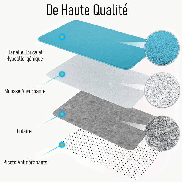 Tapis de bain Golden Leaves Doré - Textile - 70 x 2 x 110 cm