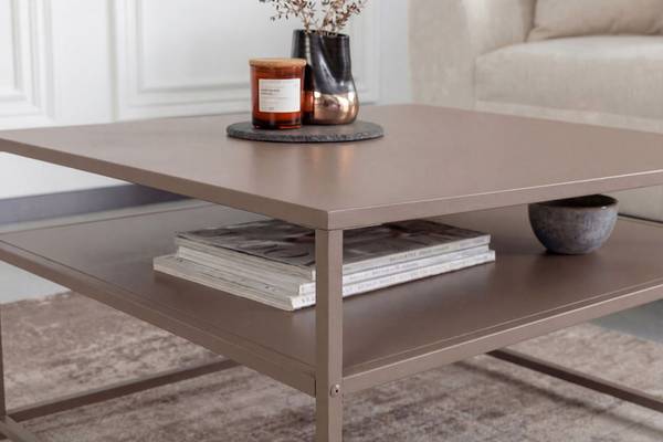 Couchtisch DURA Beige - Stahl - 70 x 40 x 70 cm