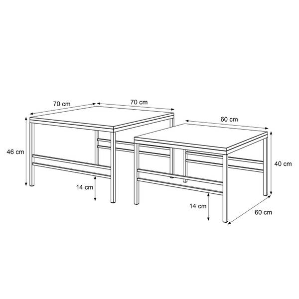 Couchtisch FORMA 2in1 Schwarz