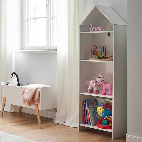 Kinderregal LIA Weiß - Holzwerkstoff - 47 x 150 x 30 cm
