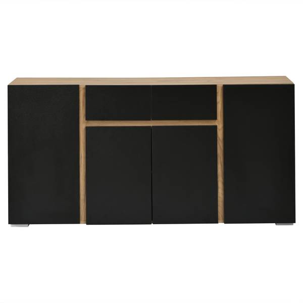 Sideboard Philotes Ⅳ Schwarz - Holzwerkstoff - 140 x 70 x 35 cm