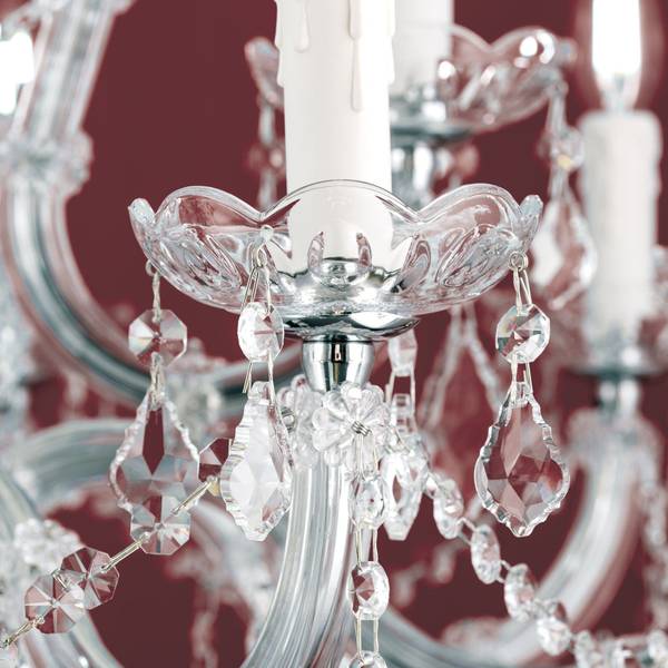 Kroonluchter THERESA zilver - metaal - 75 x 65 x 75 cm