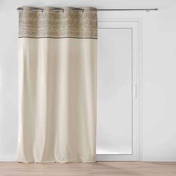 Vorhang CAMALIA Beige - Naturfaser - 140 x 240 x 1 cm