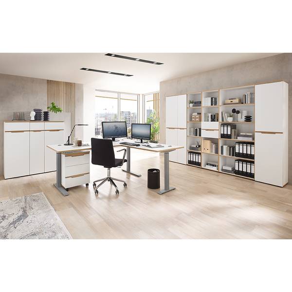 Büromöbel-Set MANRESA-36-4 9er-Set Weiß - Holzwerkstoff - 635 x 197 x 177 cm