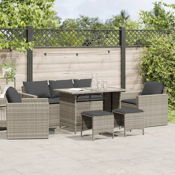 Canapés de jardin 3033445-1 (lot de 6) Gris lumineux