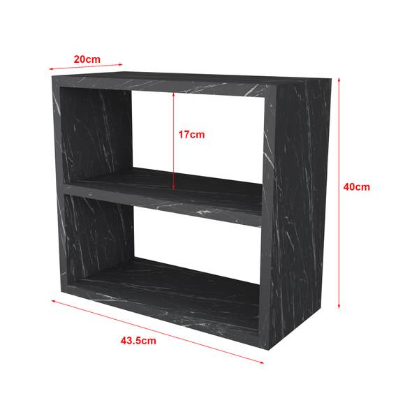 Küchenregal Hjo Marmor Schwarz Dekor