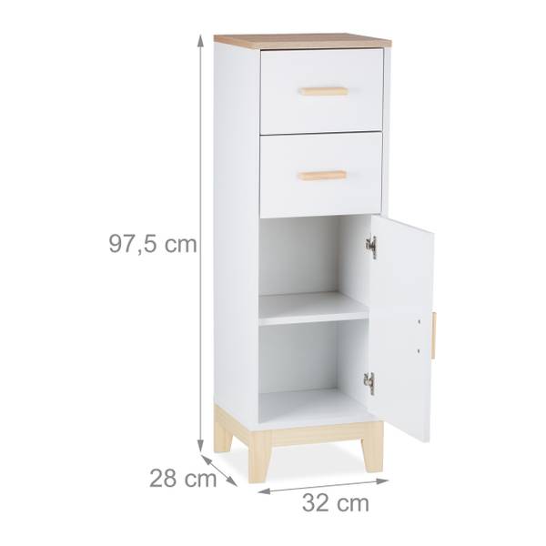 110602 Braun - Weiß - Holzwerkstoff - 36 x 13 x 94 cm