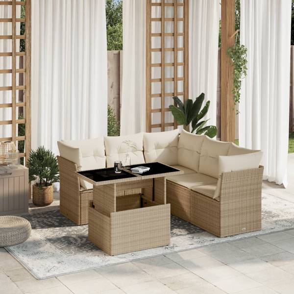 Salon de jardin 3036660 (lot de 6) Beige - Crème