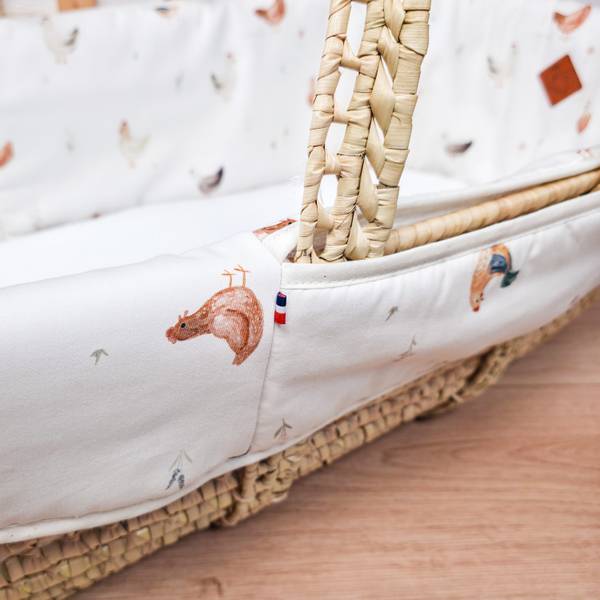 Komplettes Babykorb Set Gallina Beige - Textil - 42 x 26 x 84 cm
