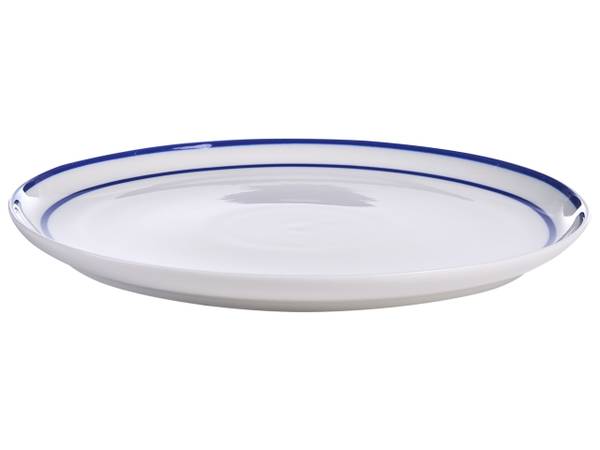 Tafelservice AMCHUR 24-tlg Blau - Weiß - Porzellan - 26 x 26 cm