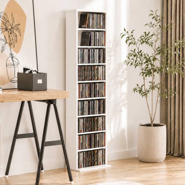 Medienschrank 836-596V90WT Weiß - Holzwerkstoff - 24 x 140 x 33 cm