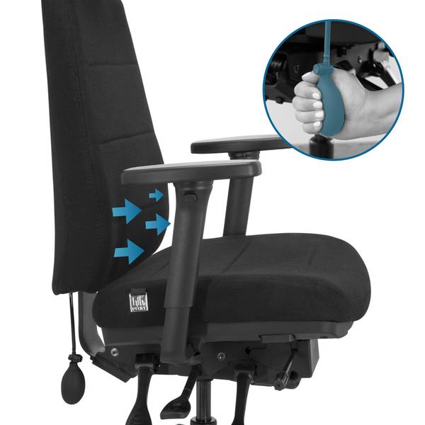 Bürostuhl PHOENIX PRO I Schwarz - Polyester - 70 x 144 x 56 cm