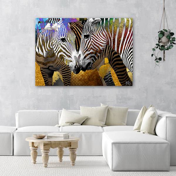 Wandbild abstrakte zebras tiere 60 x 40 cm