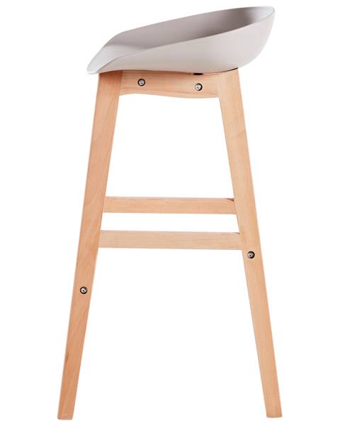 Set van 2 barstoelen MICCO beige - bruin - grijs - textiel - 42 x 85 x 46 cm