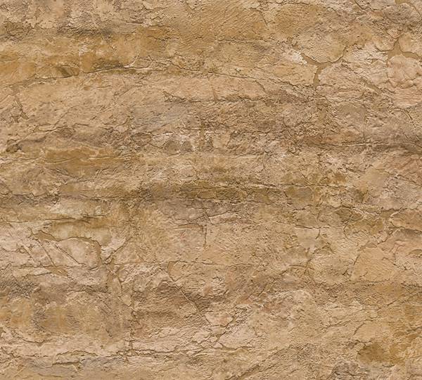 Vliestapete Raw Heritage Stone Beige - Braun - Gelb - Fleece - Vinyl - 53 x 1005 x 1 cm