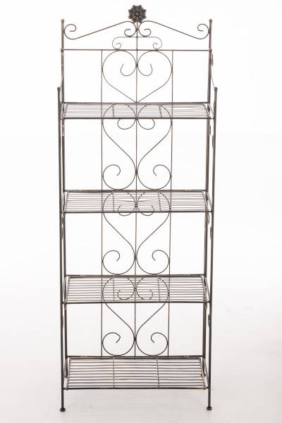 Standregal Lenja Braun - Metall - 60 x 160 x 30 cm