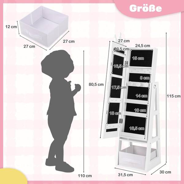 Schmuckschrank TK32534 Weiß