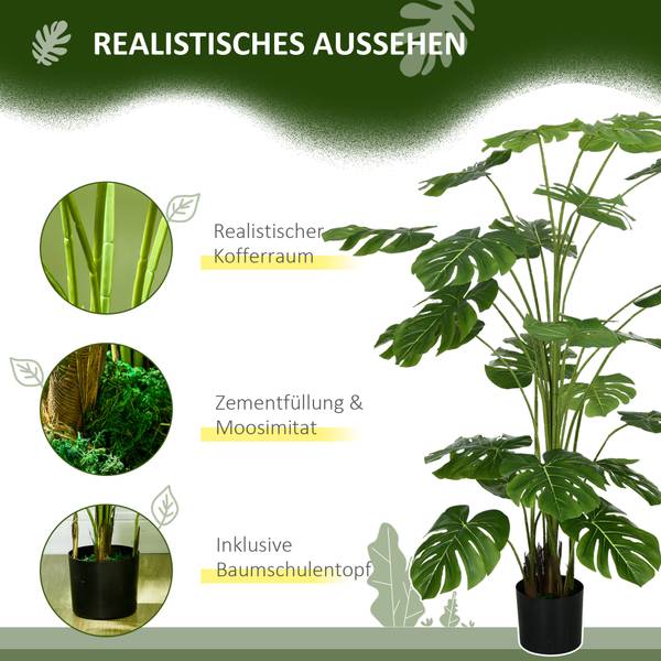 Kunstpflanze CD98 Grün - Kunststoff - 20 x 180 x 20 cm