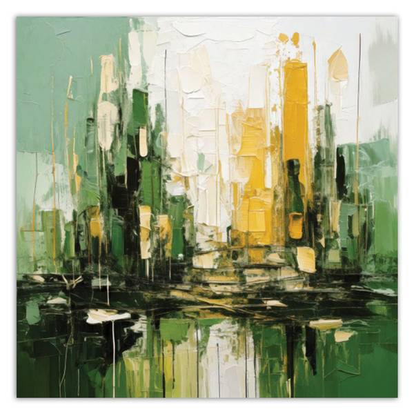 Canvas schilderij Stad 60 x 60 cm