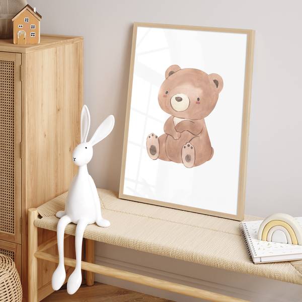 Bär gerahmtes Poster 30 x 45 cm