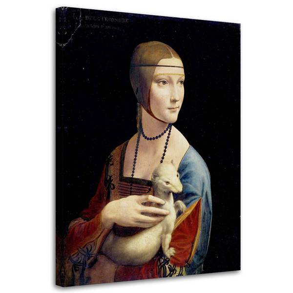Wandbild dame mit hermelin – da vinci 70 x 100 cm