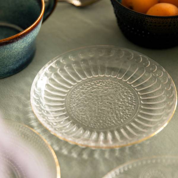 Teller BARREL Glas - 15 x 2 x 15 cm