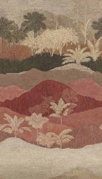 Fototapete Desert Layers erweiterbar Braun - Rot - Weiß - Fleece - Vinyl - 159 x 280 x 1 cm
