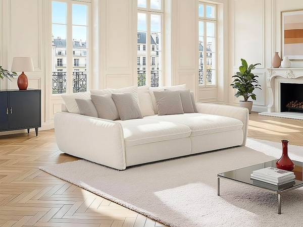Sofa ohne Schlafmöglichkeit GIANOLA Beige - Textil - 131 x 61 x 234 cm