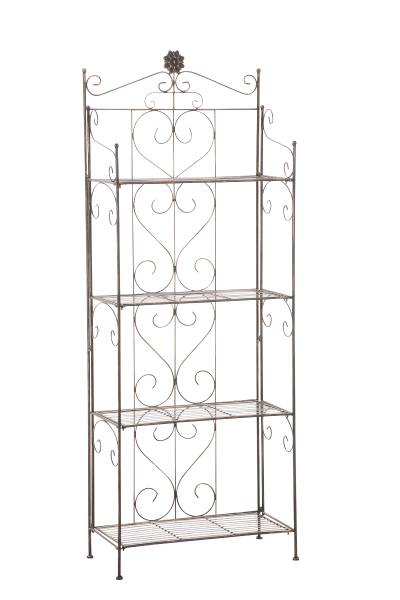 Standregal Lenja Braun - Metall - 60 x 160 x 30 cm