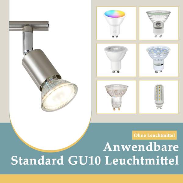 Deckenstrahler CKLSG Silber - 8 x 13 x 25 cm