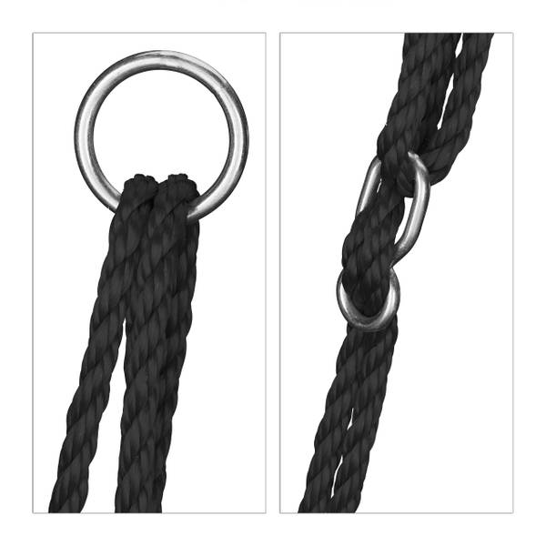 Balançoire nid-d’oiseau Noir - Bleu - Acier - 90 x 160 x 90 cm