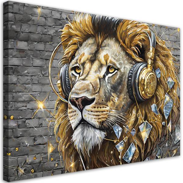 Canvas schilderij Leeuwen 60 x 40 cm