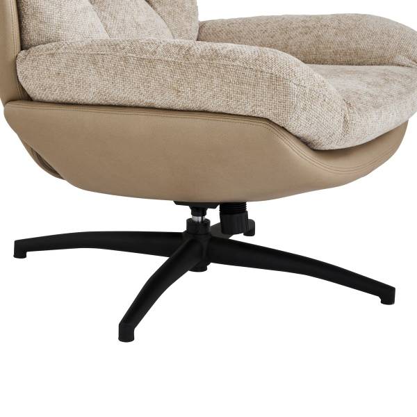 Sessel MANU Beige - Webstoff - 87 x 90 x 68 cm