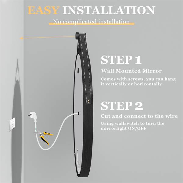 Badzimmerspigel LED Touch beschlagfrei 60 x 60 cm