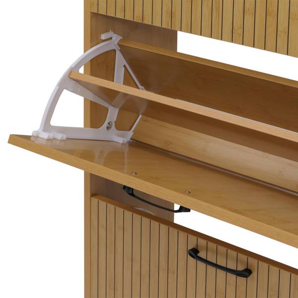 Schuhkipper P48 Beige - Holzwerkstoff - Holz teilmassiv - 60 x 125 x 25 cm