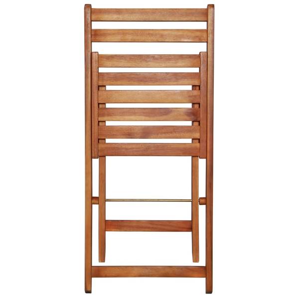 Chaise de bistro 44012 (lot de 2) Marron - Acacia - 51 x 80 x 40 cm