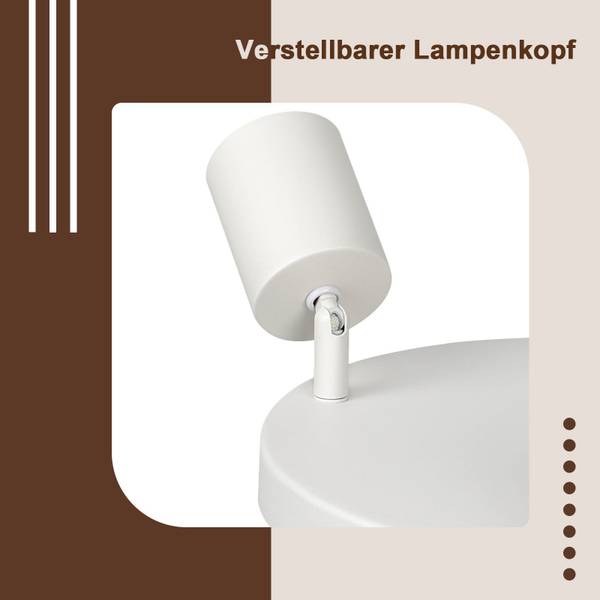 Spot plafond Angermünde 3 ampoules Blanc - Métal - 20 x 15 x 20 cm