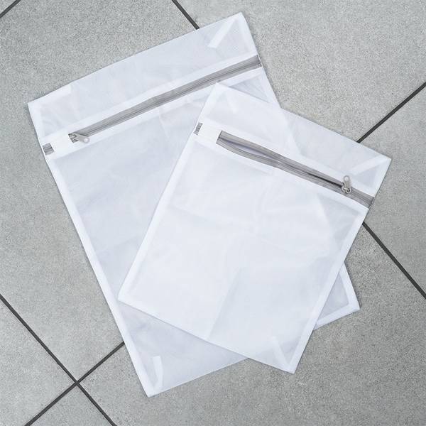 Wäschenetze 12er Set Weiß - Polyester - 29 x 1 x 29 cm