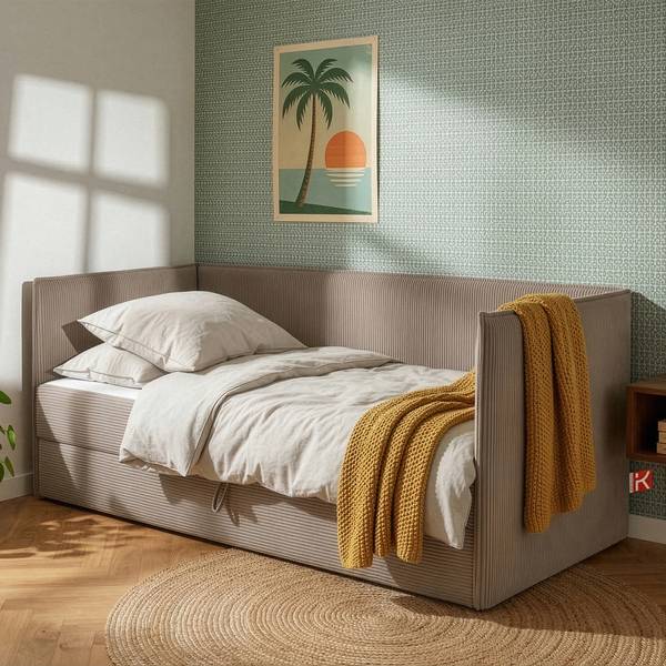 Boxspringbett ROTI Beige - Tiefe: 214 cm