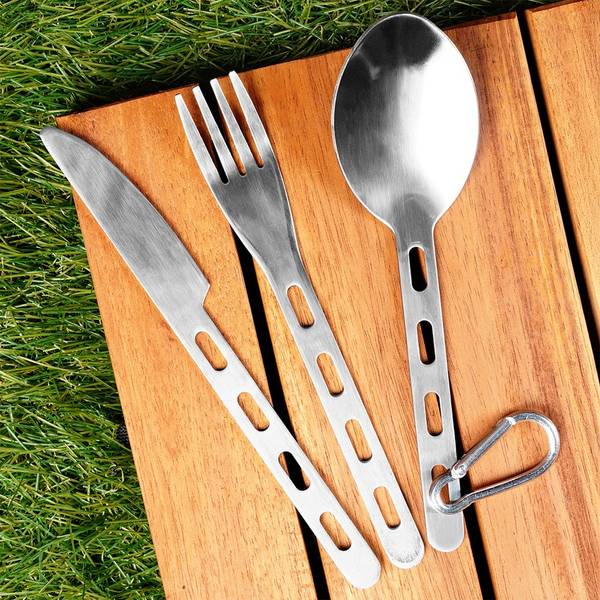 Reisebesteck 3-tlg. Set 139807 Silber - Edelstahl - 8 x 3 x 22 cm