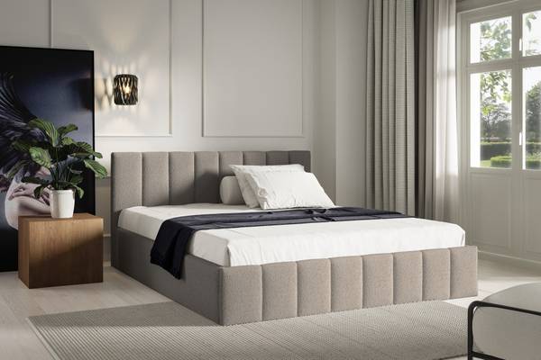 Polsterbett EYLA Beige - Breite: 160 cm