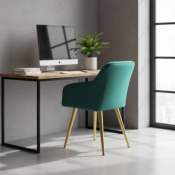 CHAISE ESTELLE Lot de 2 Vert - Doré