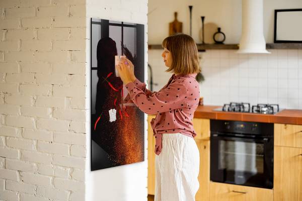 Glas Magnettafel Scharfe Chilis 60 x 120 cm