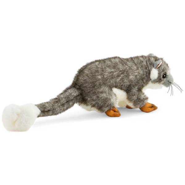 Kuscheltier Opossum Grau - Kunstfell - 8 x 13 x 22 cm