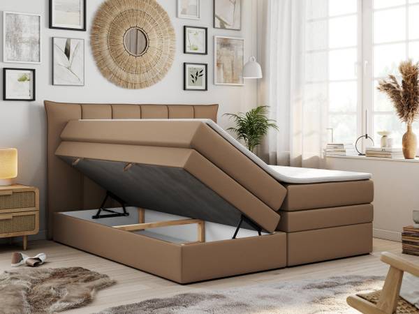 Boxspringbett PREMIUM 10 KING Kastanienbraun - Breite: 200 cm - H3