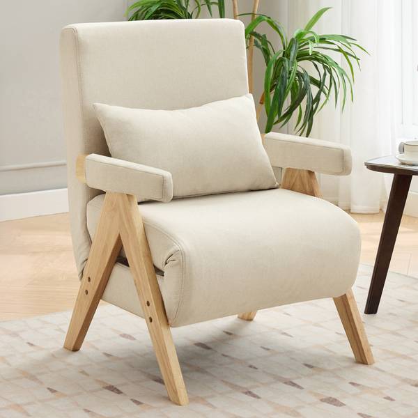 Schlafsessel LEINNatur Ⅰ Braun - Leinen - 60 x 87 x 64 cm