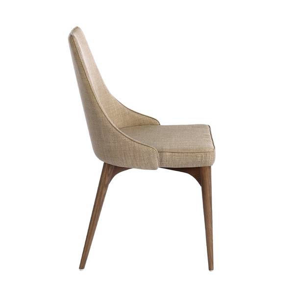 Stuhl 4032 Beige - Braun - Mischgewebe - Strukturstoff - Flachgewebe - Webstoff - 50 x 91 x 60 cm
